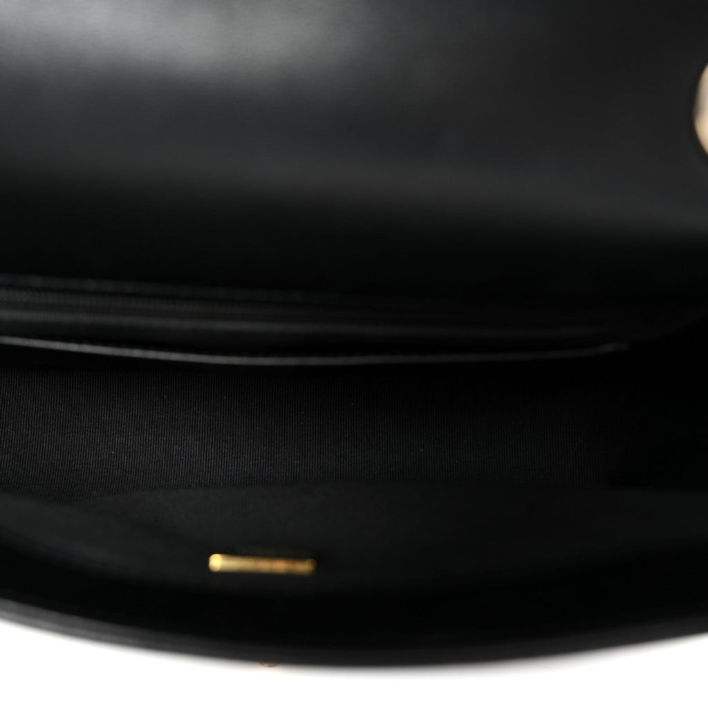 Lambskin Quilted Bicolor Flap Black Beige