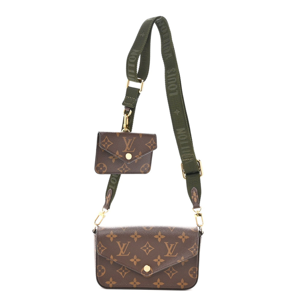 Monogram Felicie Strap & Go Kaki