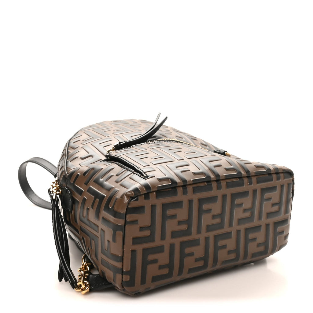 Vitello Bi-Color FF 1974 Embossed Mini Backpack Maya Black