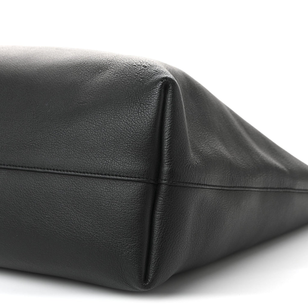 Calfskin Large Shopping Tote Black