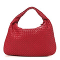 Nappa Intrecciato Small Veneta Hobo Cassis