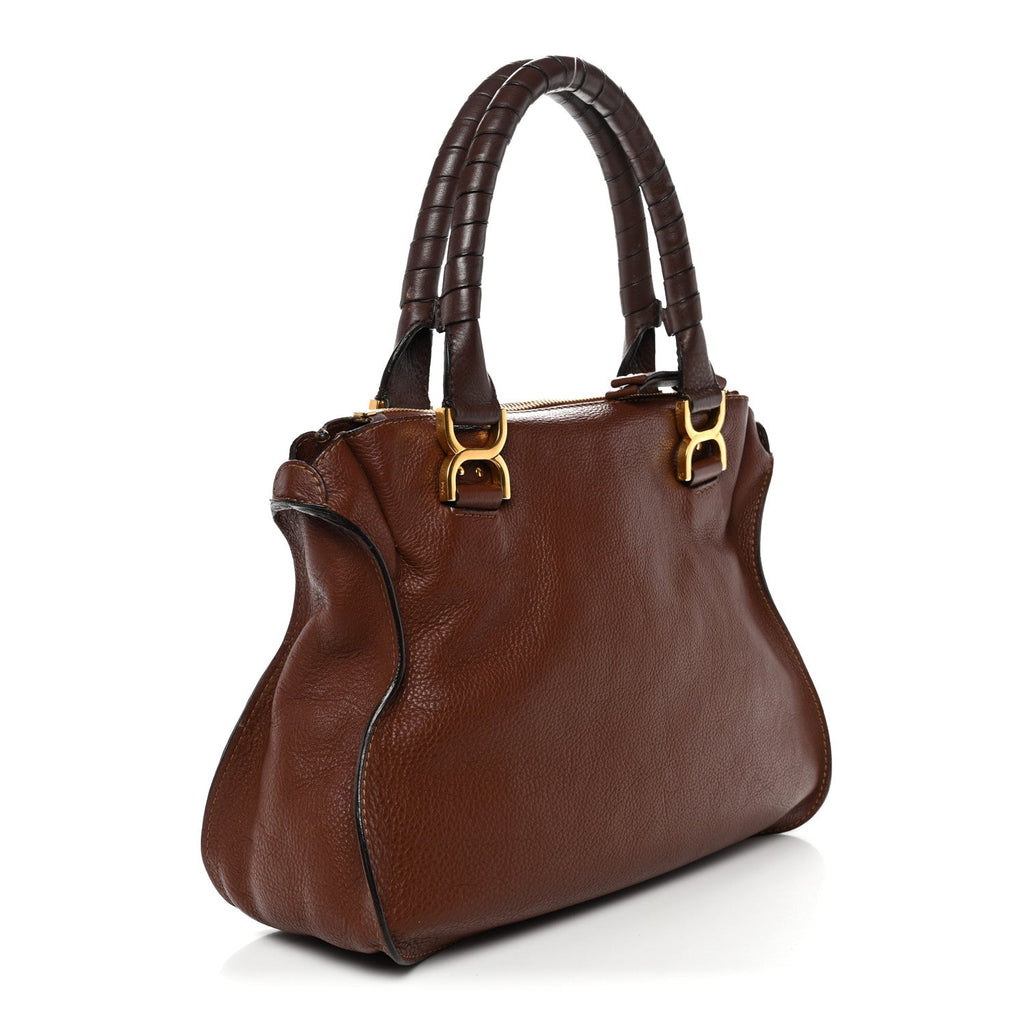 Calfskin Medium Marcie Satchel Ebony