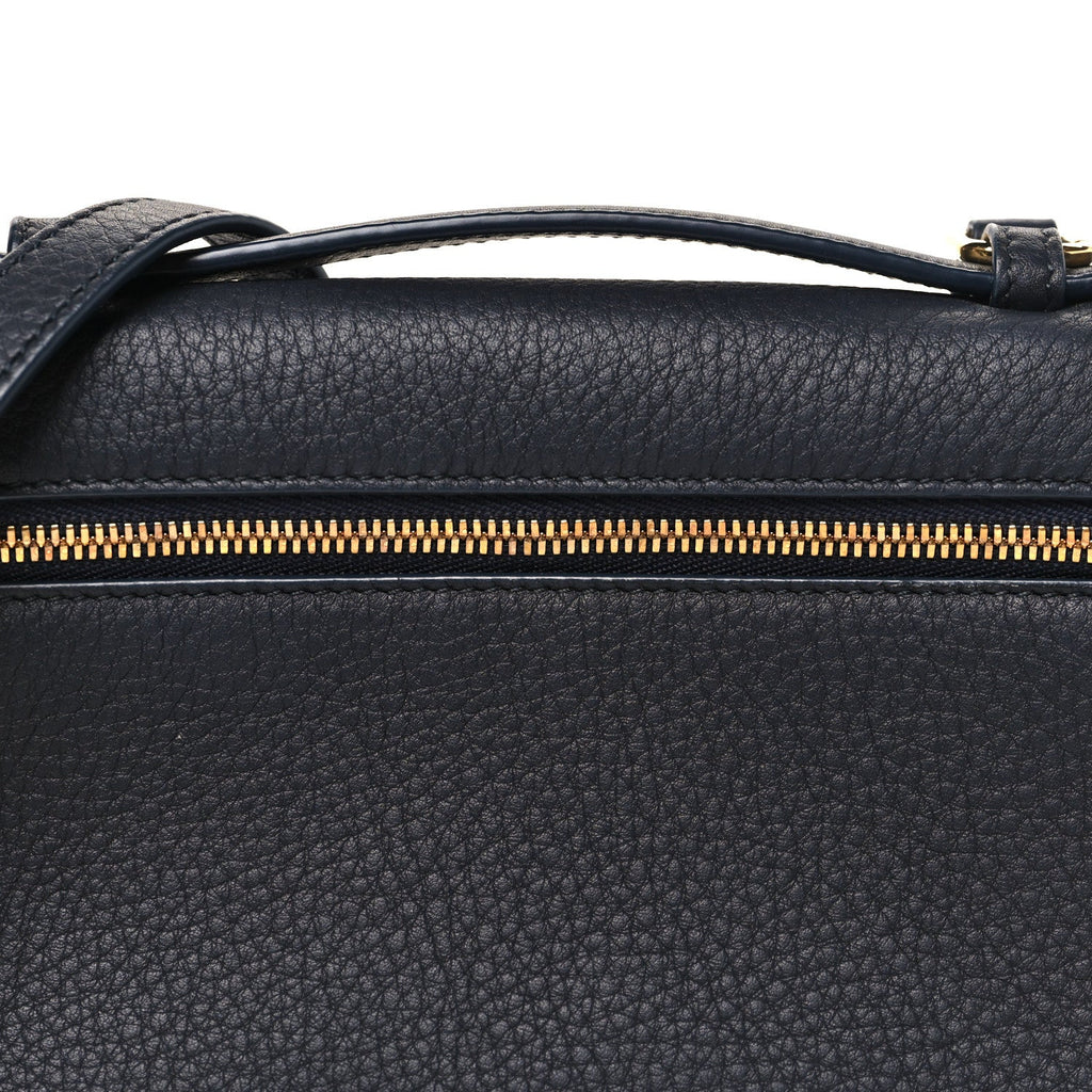 Grained Calfskin L19 Extra Pocket Pouch Navy Blue