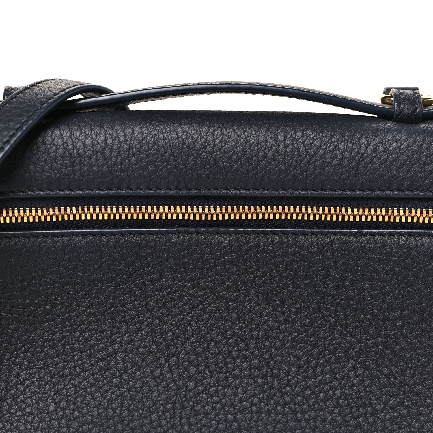 Grained Calfskin L19 Extra Pocket Pouch Navy Blue