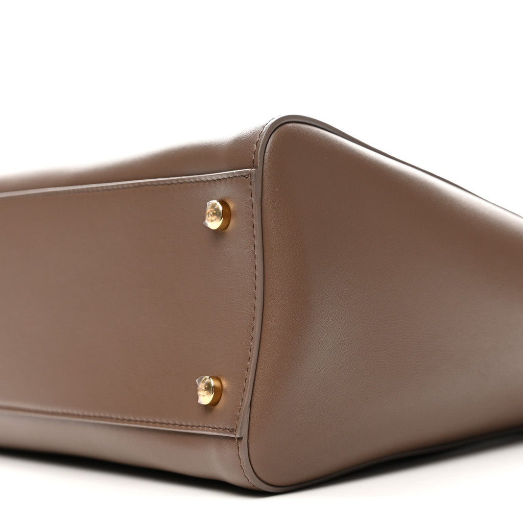 Calfskin Archetype Small Shopping Tote Light Brown