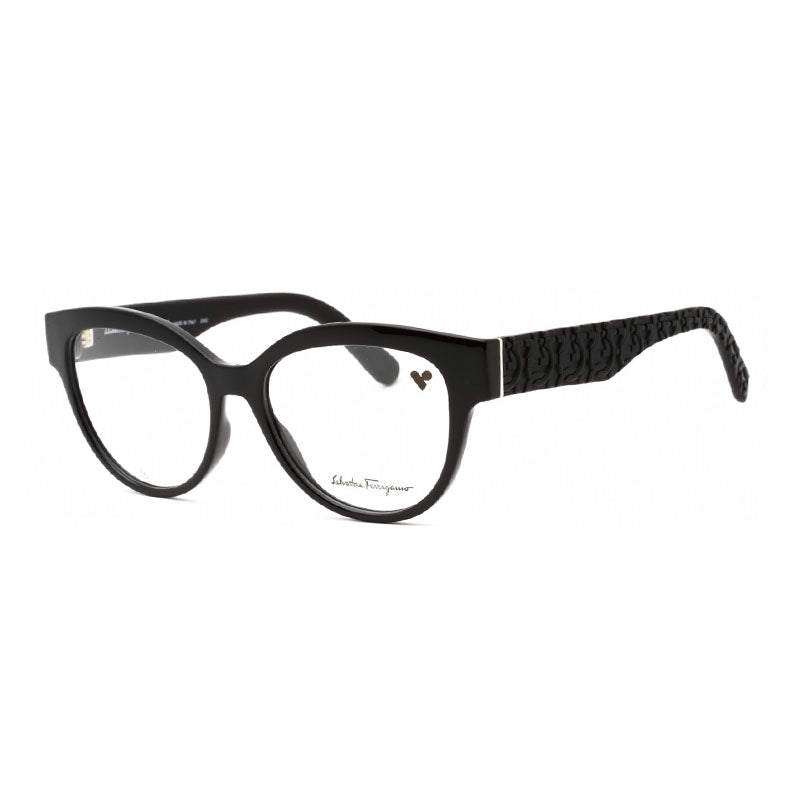 Salvatore Ferragamo Eyeglasses Cat Eye Full Rim, Havana Frame and Clear Demo Lenses Lens SF2957E240
