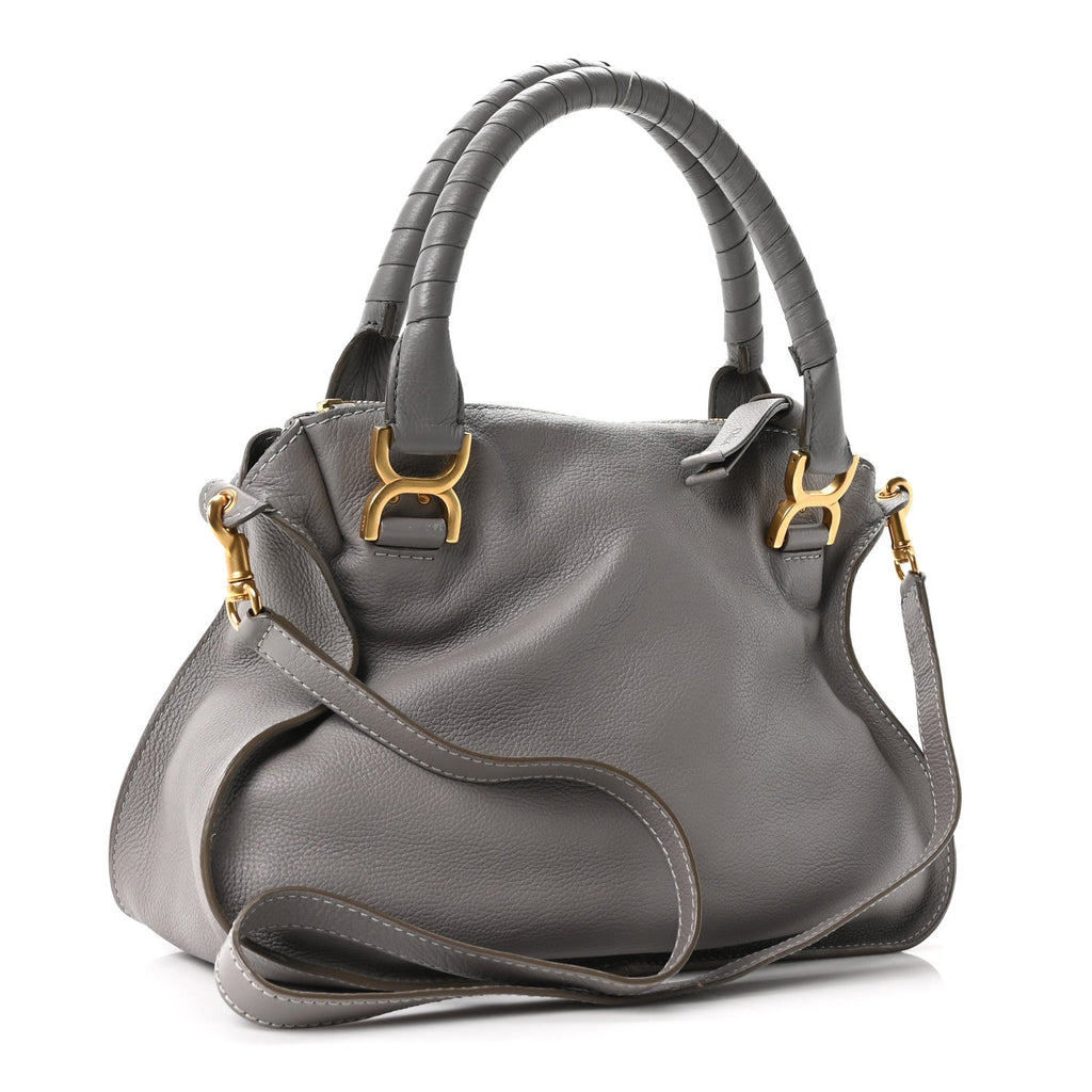 Calfskin Medium Marcie Satchel Cashmere Grey