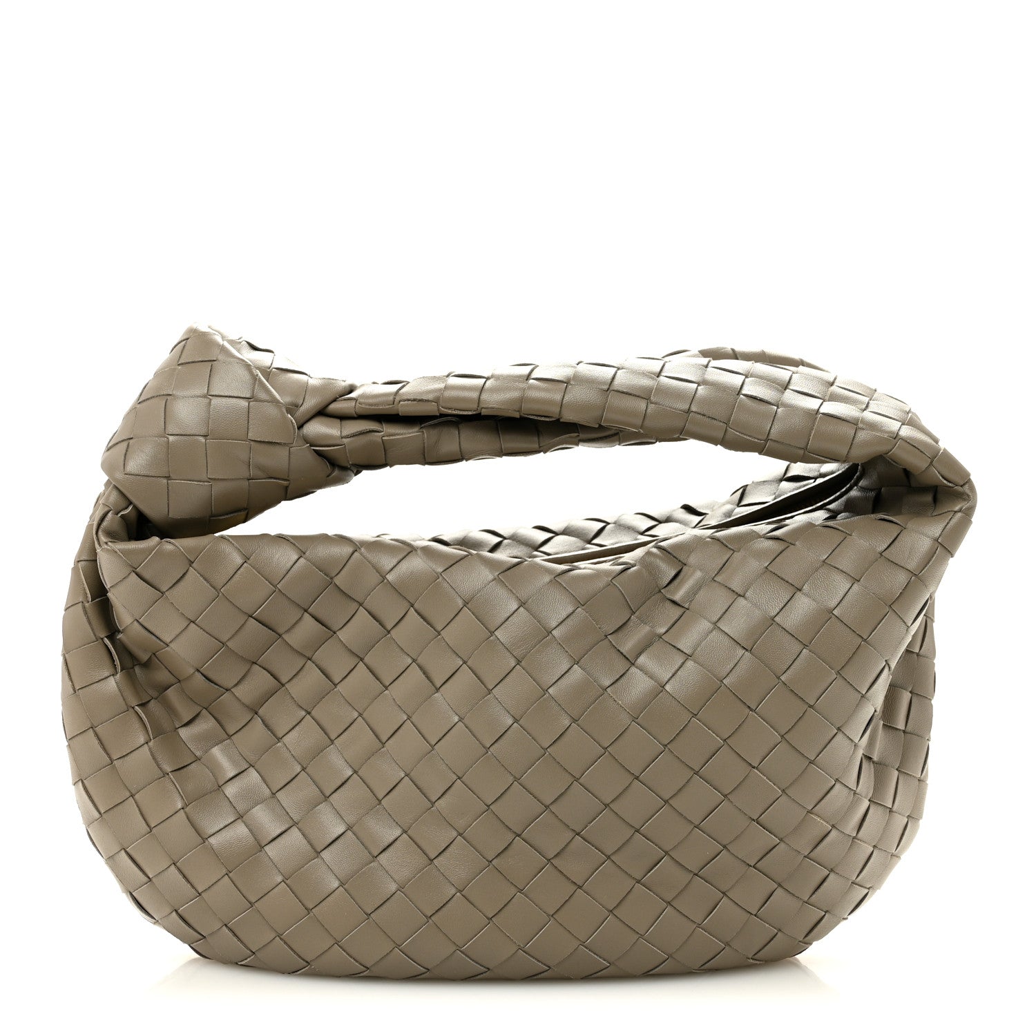 Nappa Intrecciato Teen Jodie Hobo Taupe Grey