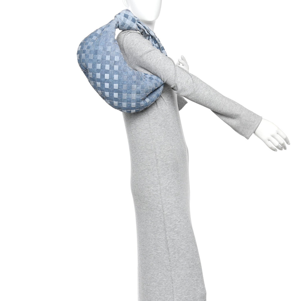 Nappa Denim Effect Intrecciato Teen Jodie Hobo Denim