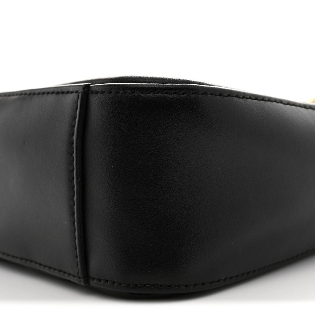 Calfskin Matelasse Animal Studs Medium GG Marmont Shoulder Bag Black
