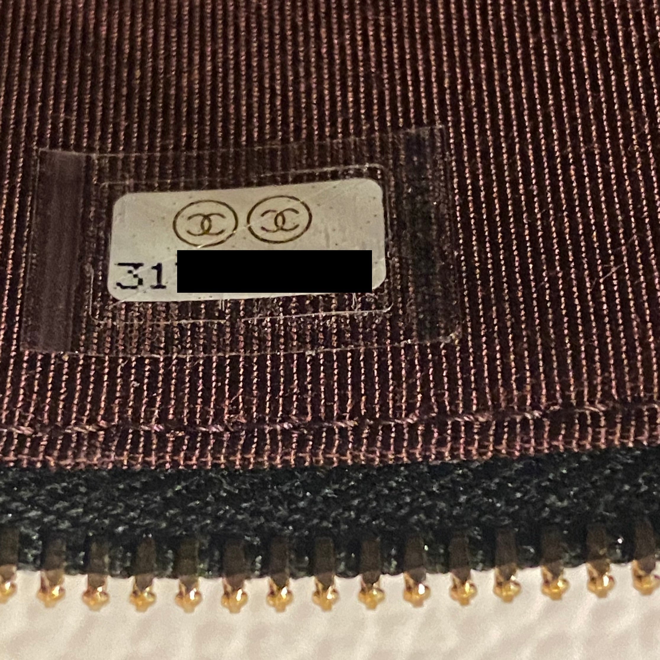 Chanel Small Long Vanity With Chain Caviar  Black L