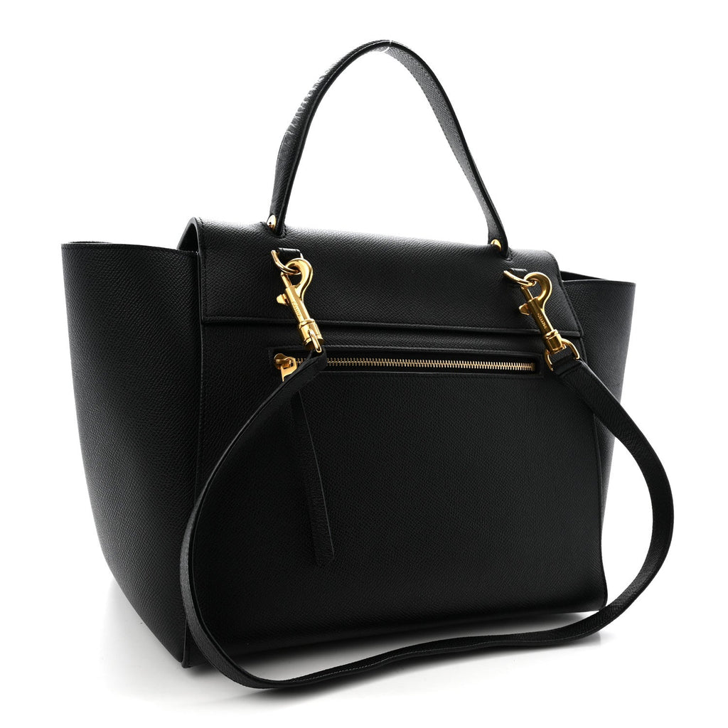 Grained Calfskin Mini Belt Bag Black