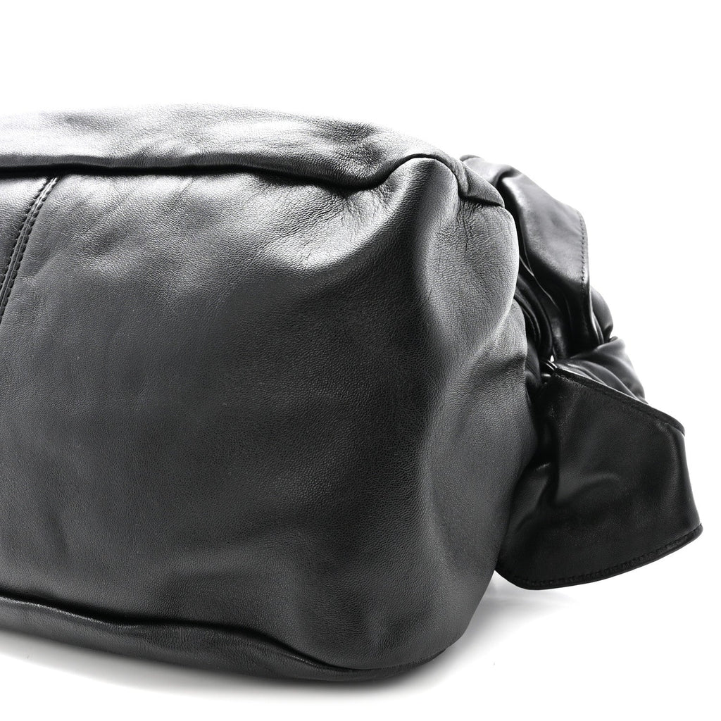 Nappa Medusa Chain Shoulder Bag Black