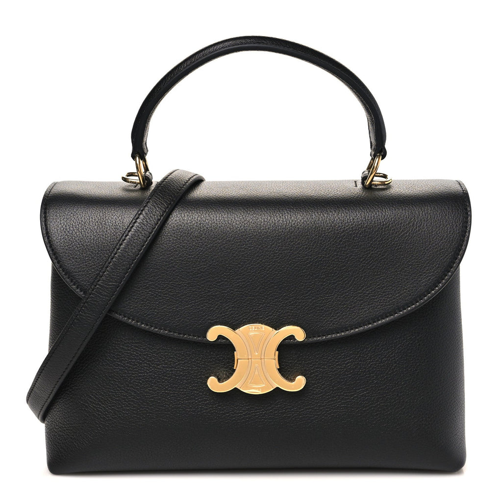 Supple Grained Calfskin Medium Nino Black