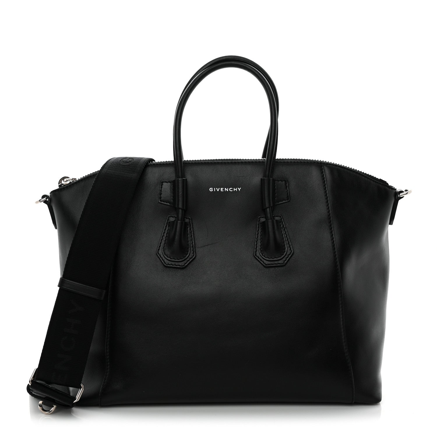 Box Calfskin Small Antigona Sport Top Handle Bag  Black