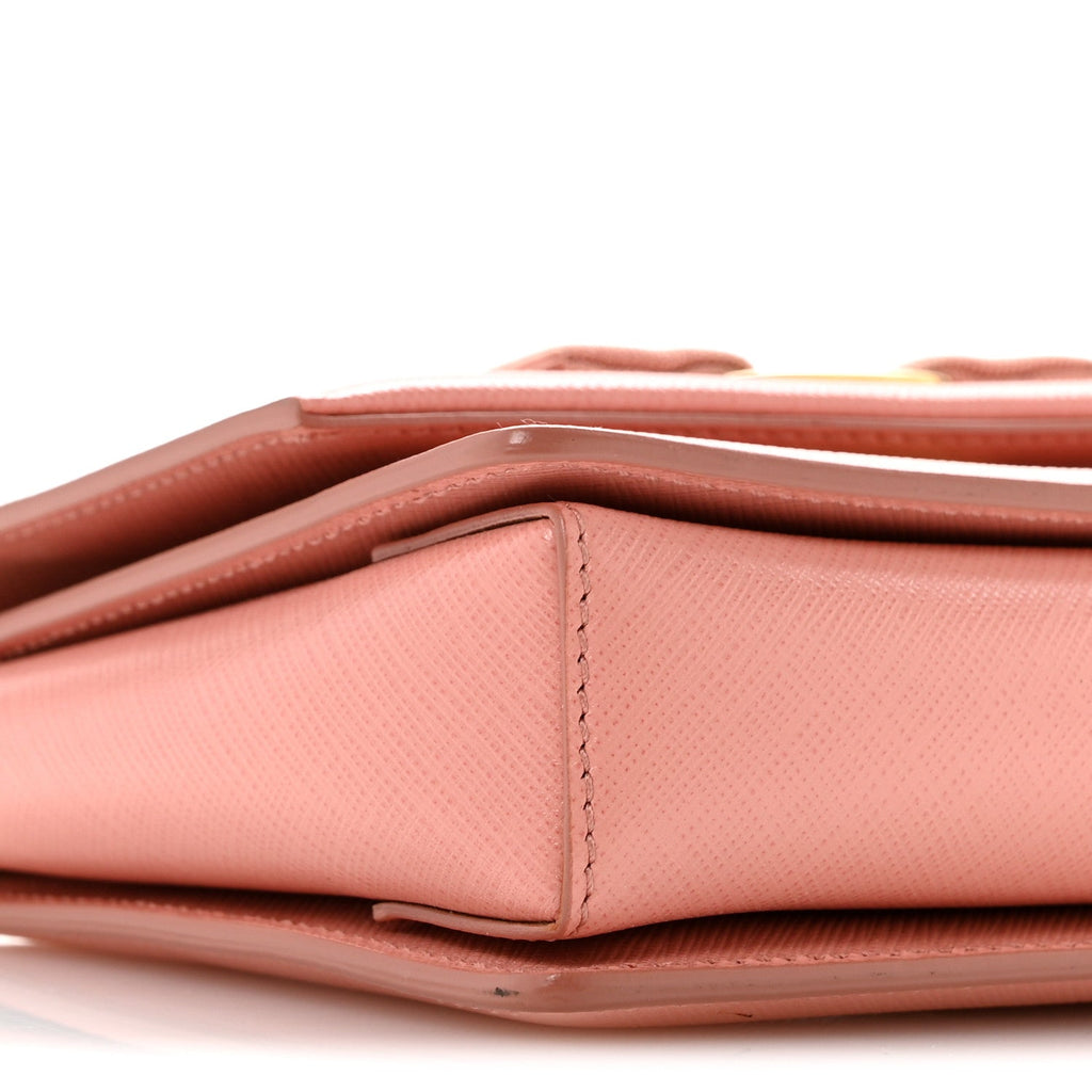 Hammered Calfskin Mini Vara Bow Crossbody Bag Pink