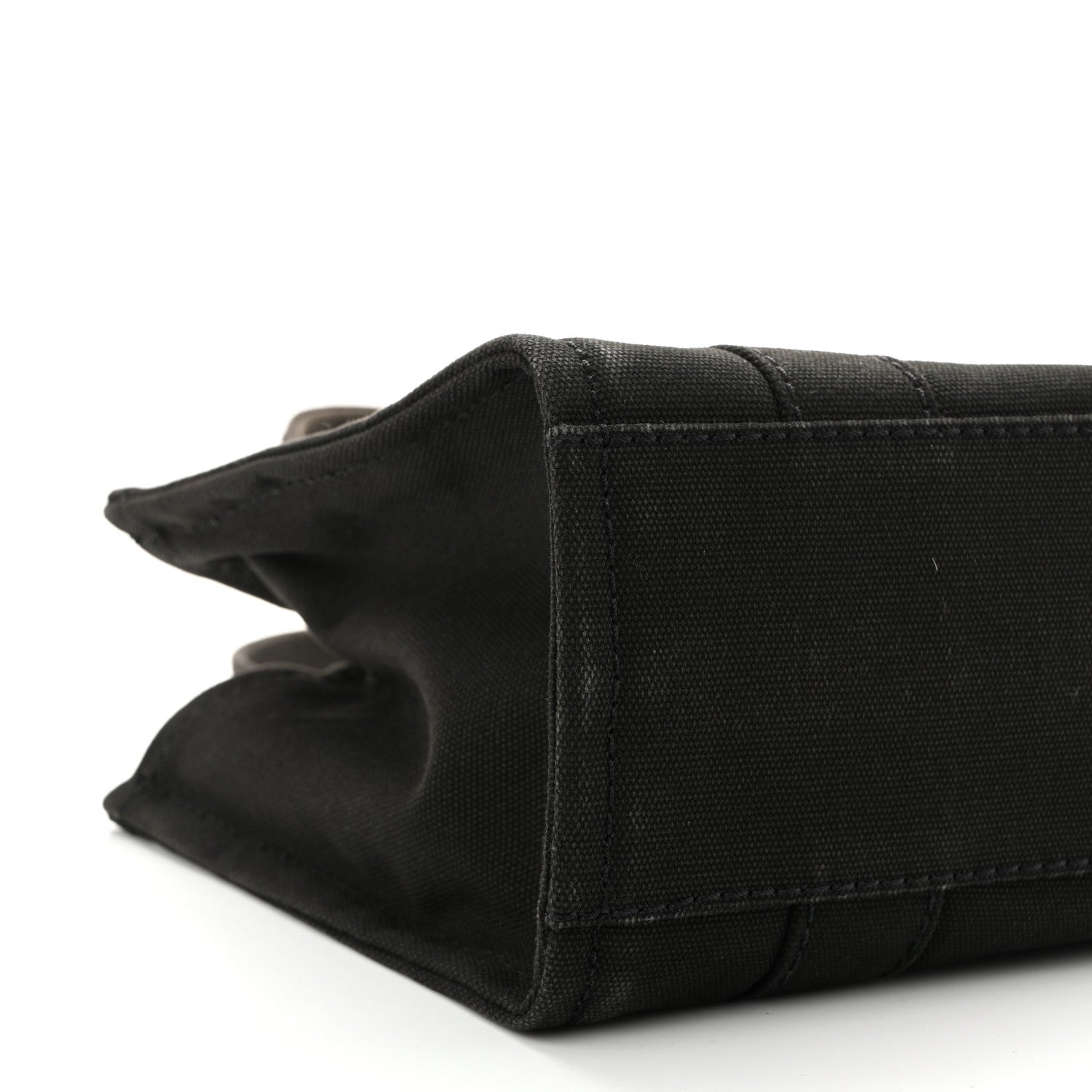 Cotton Canvas Small The Traveler Tote Bag Black