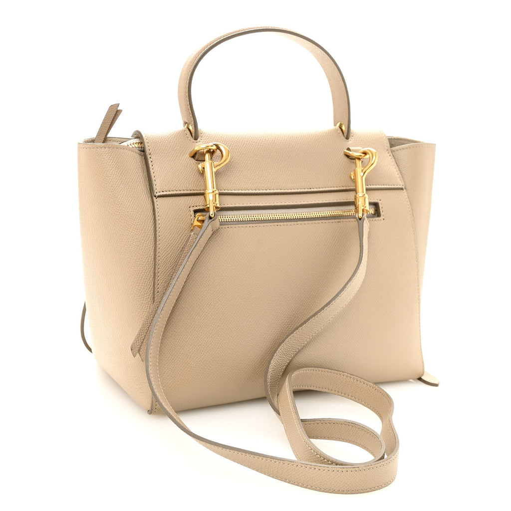 Grained Calfskin Micro Belt Bag Light Taupe