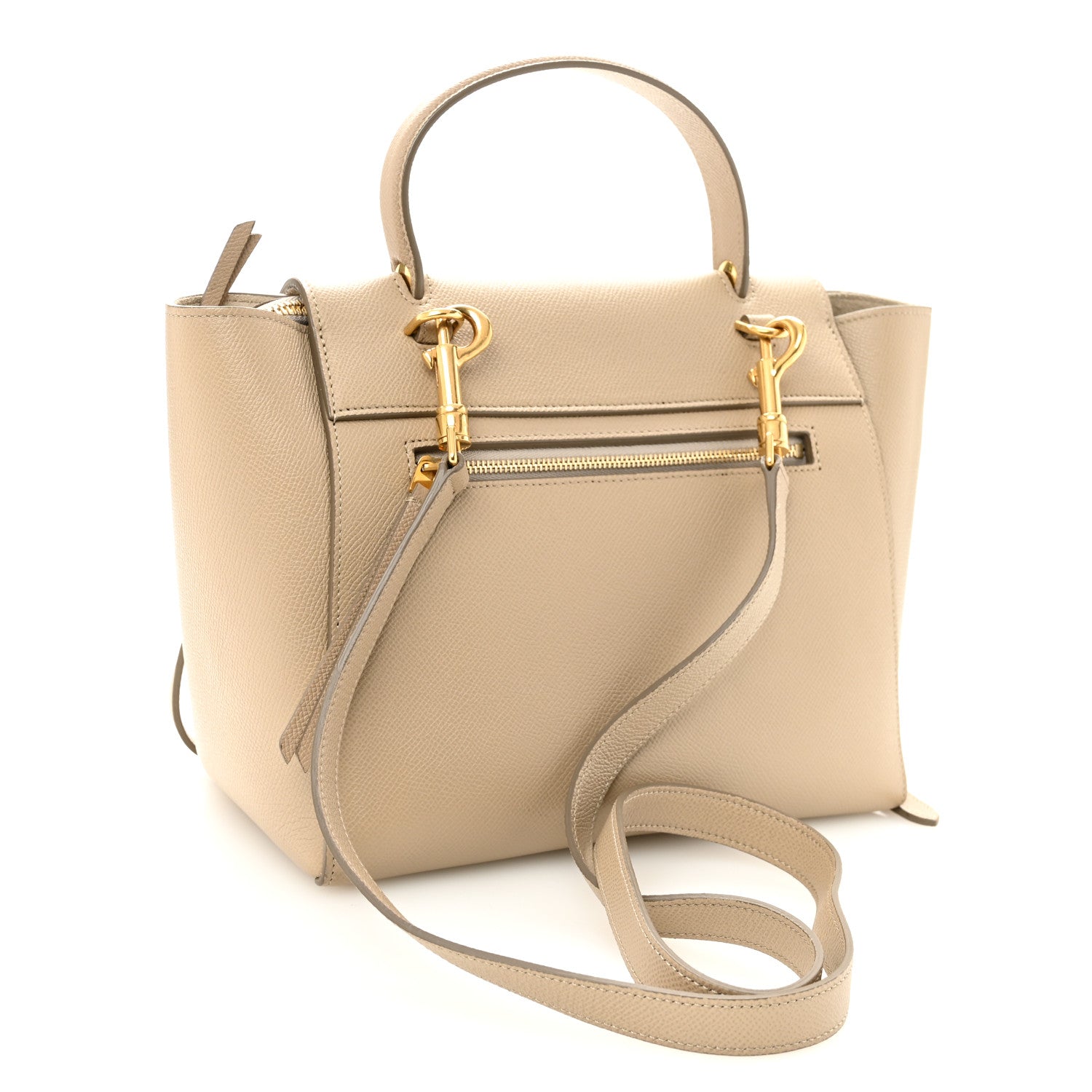Grained Calfskin Micro Belt Bag Light Taupe