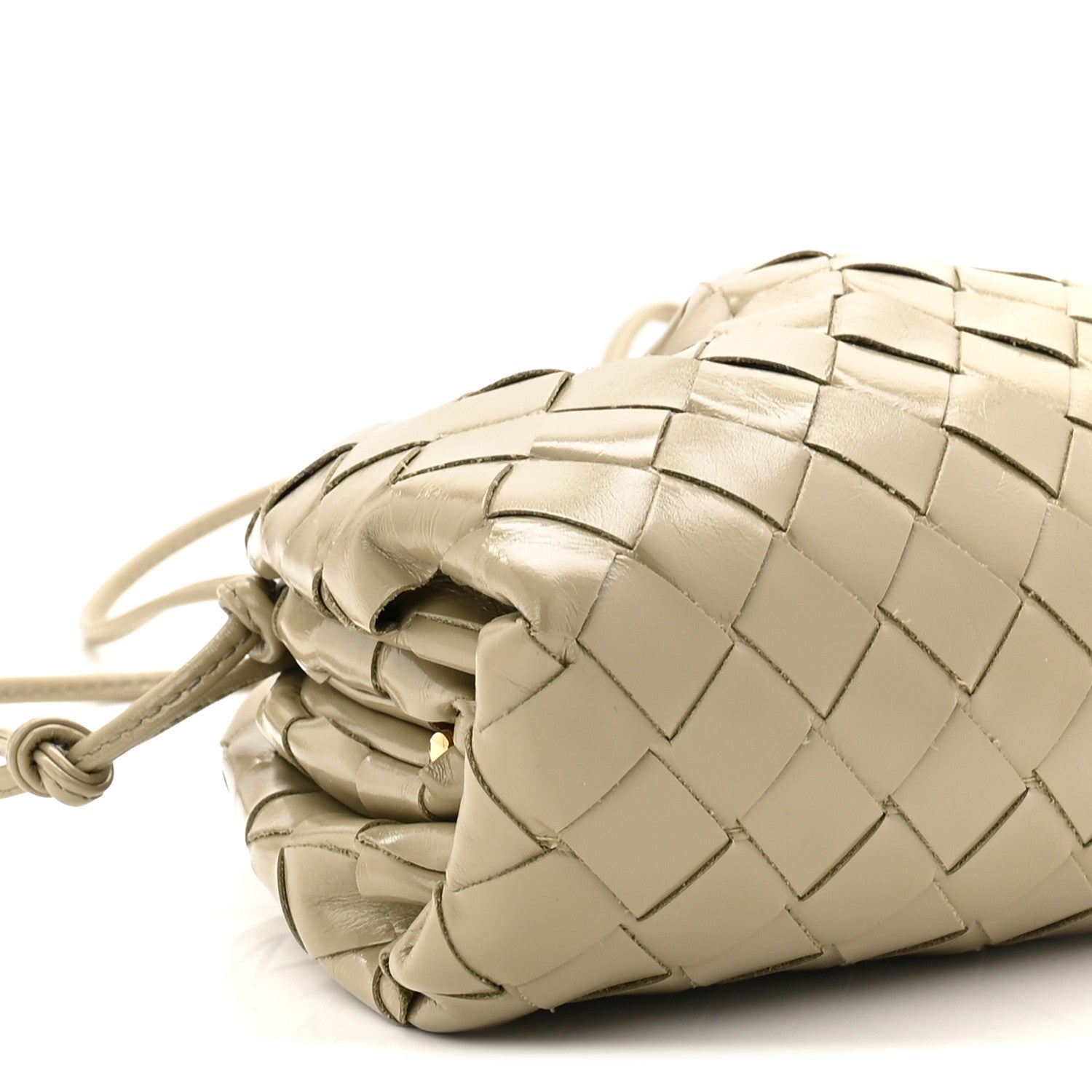 Patent Intrecciato The Mini Pouch Travertine