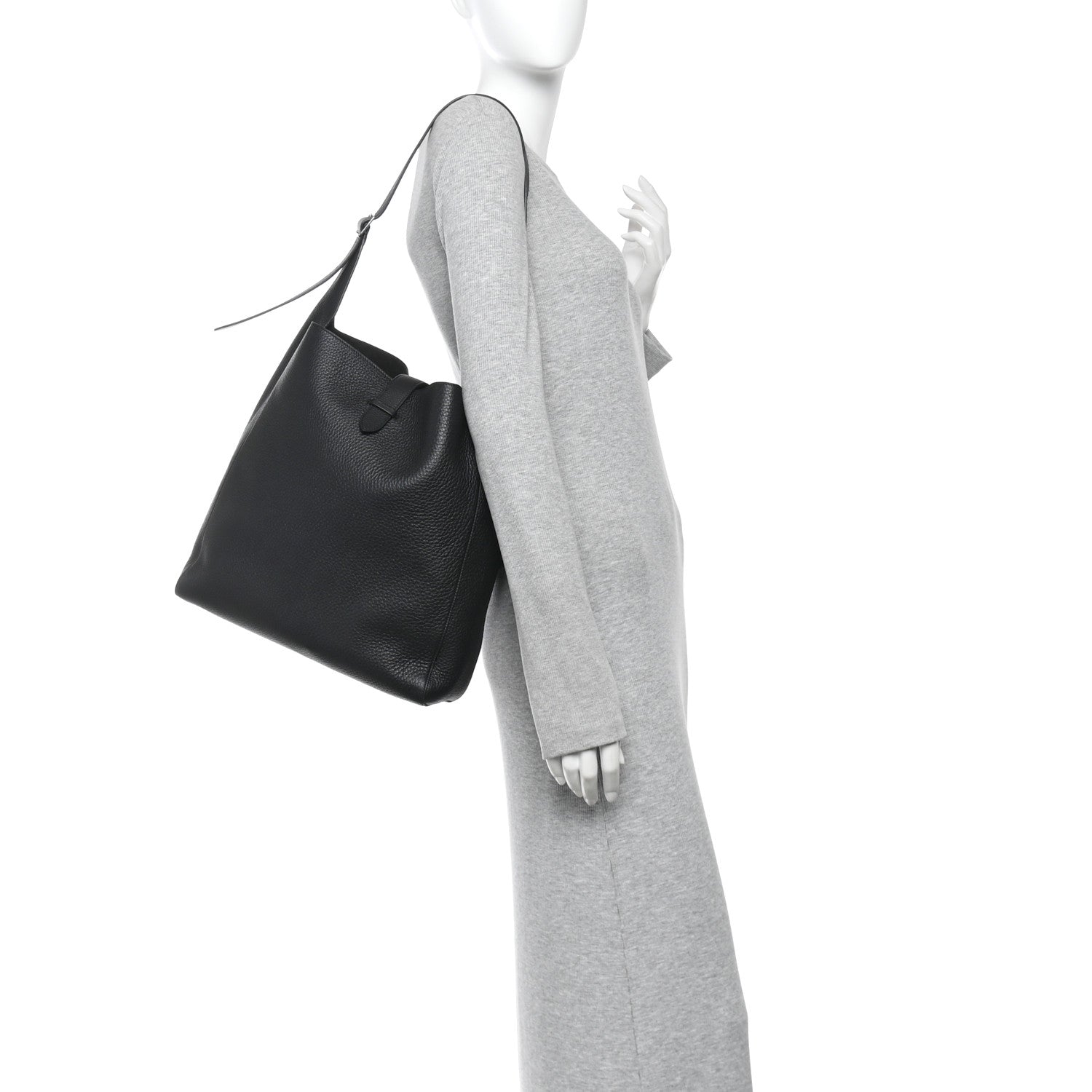 Grained Calfskin Blake Hobo Black