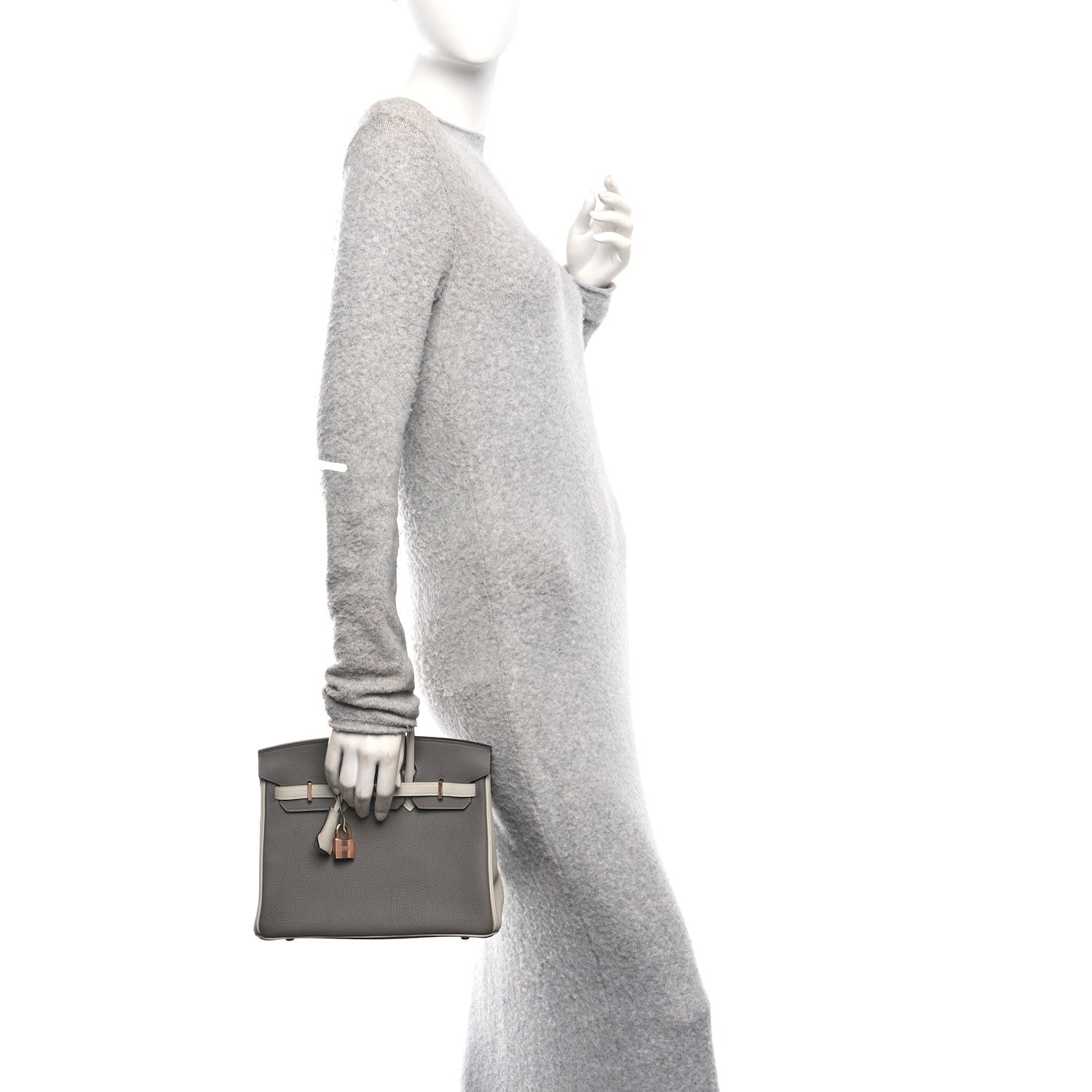 Togo Horseshoe Birkin 25 Etain Gris Perle