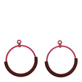 Aluminum Sunset Swift Loop Earrings GM Rose Couture Rouge H