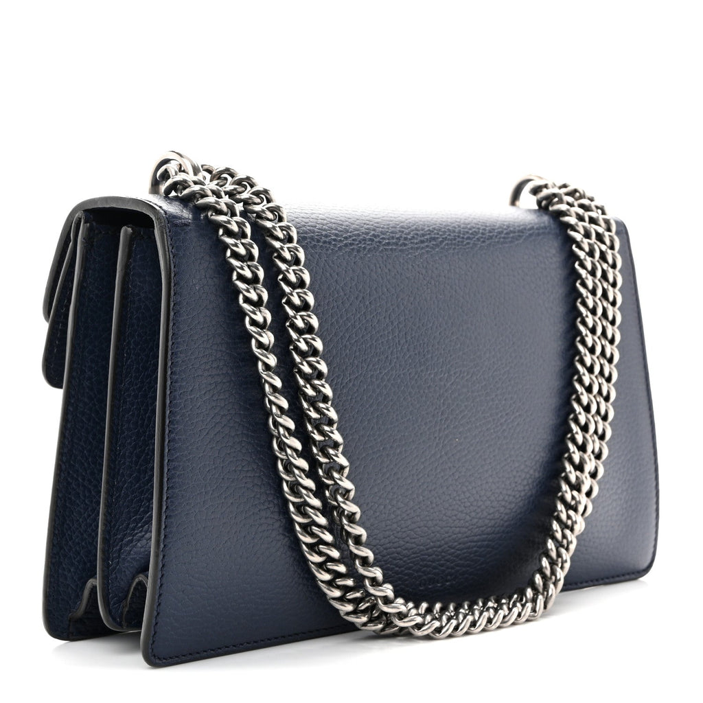 Dollar Calfskin Crystal Small Dionysus Shoulder Bag Blue Agata Montana Sapphire