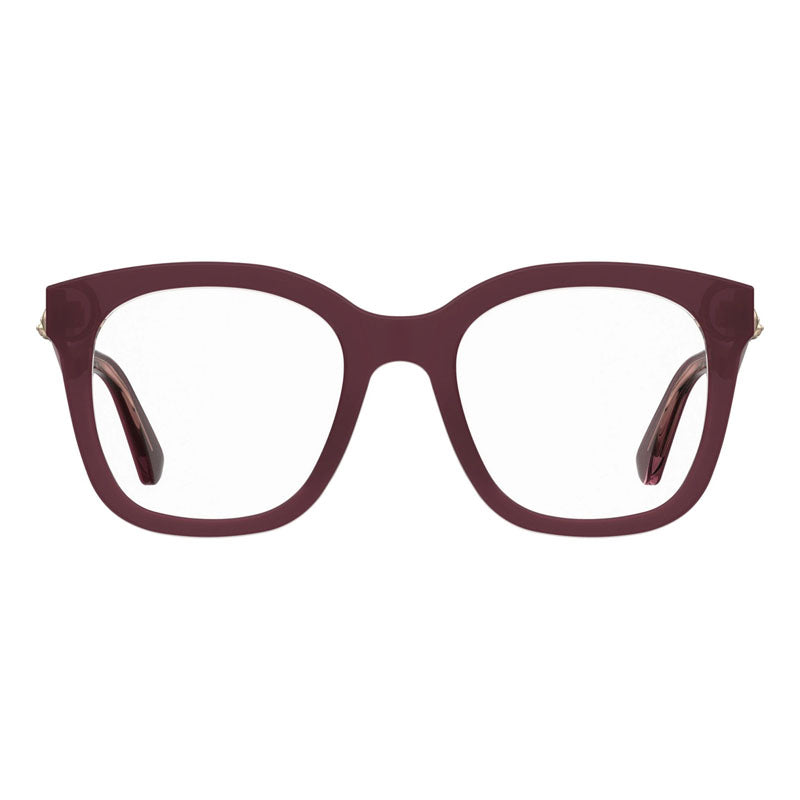Moschino Eyeglasses Square Full Rim, Transparent/Nude Frame and Clear Demo Lens Lens MOS6300FWM00