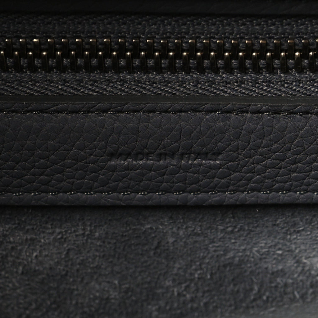 Baby Drummed Calfskin Micro Luggage Kohl