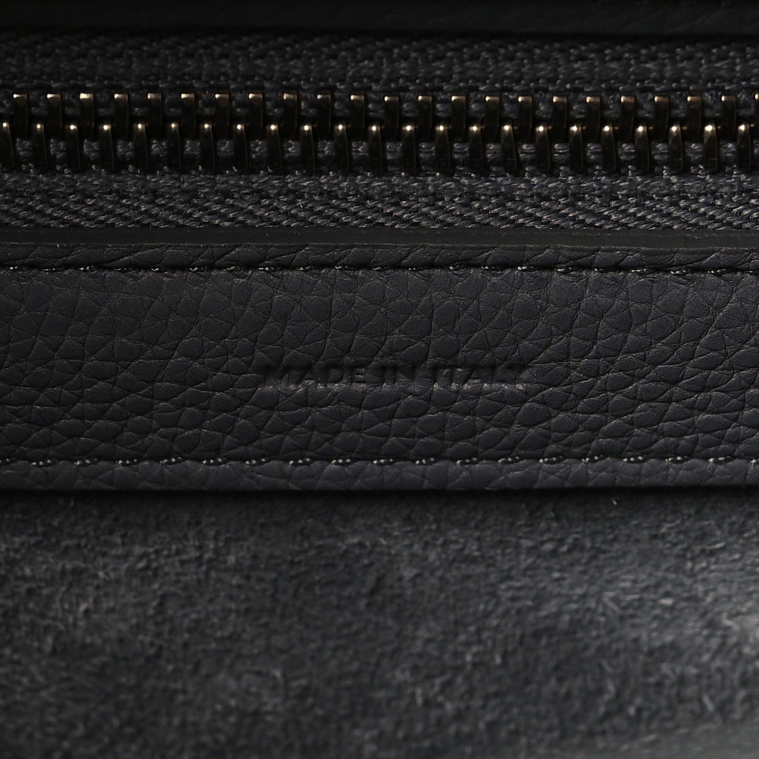 Baby Drummed Calfskin Micro Luggage Kohl