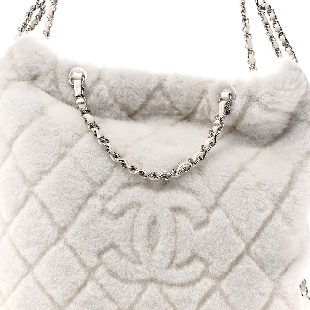 Shearling Coco Neige Backpack White