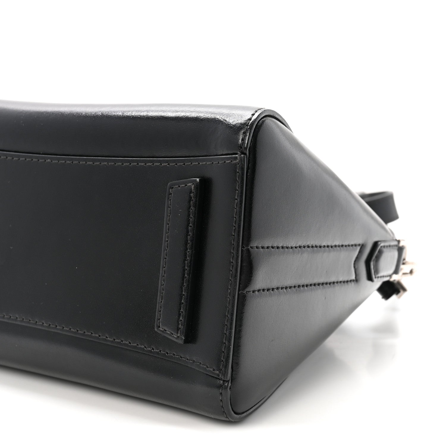 Shiny Lord Calfskin Mini Antigona Black