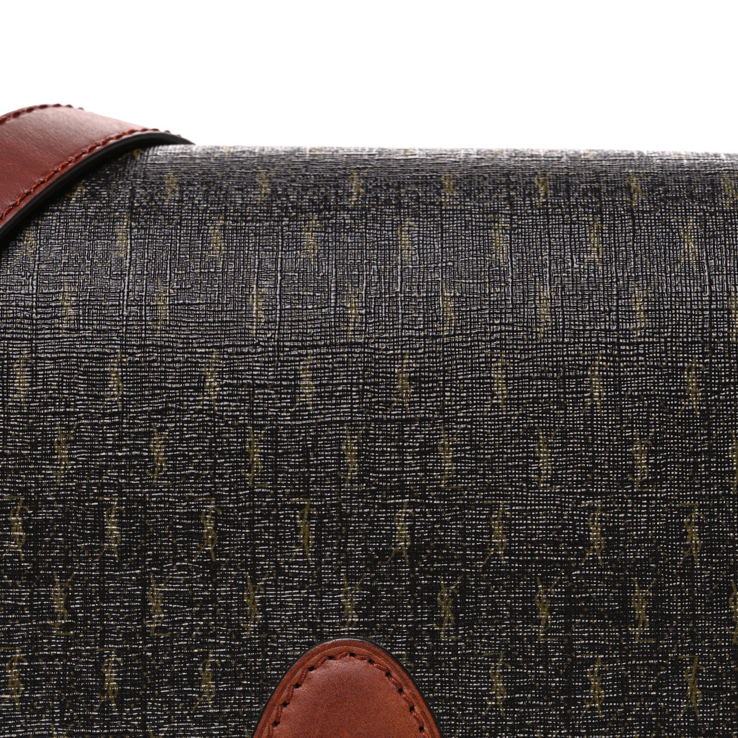 Canvas Smooth Calfskin Le Monogramme Medium Buckle Satchel Chestnut