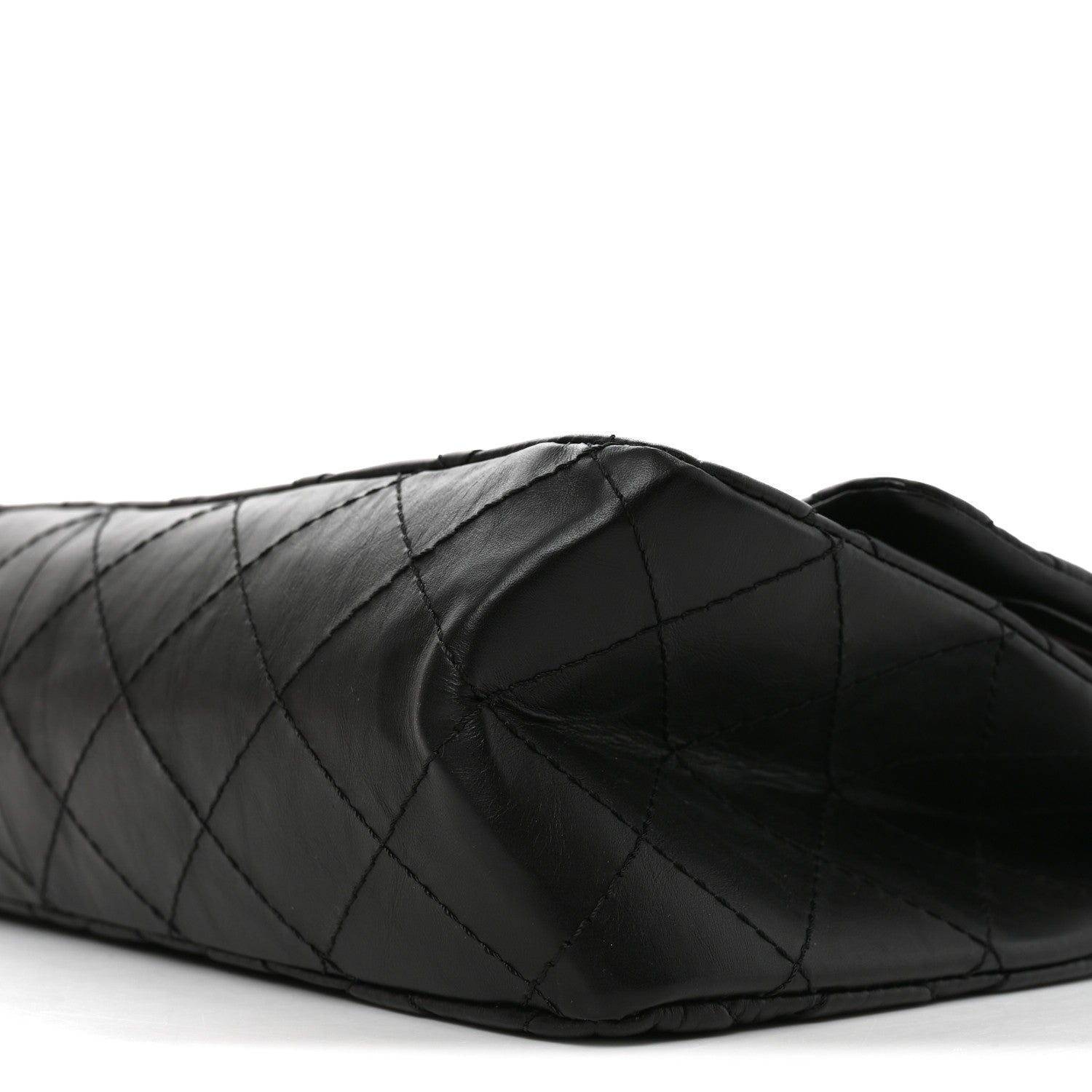 Aged Calfskin Quilted 2.55 Reissue 227 Flap Black