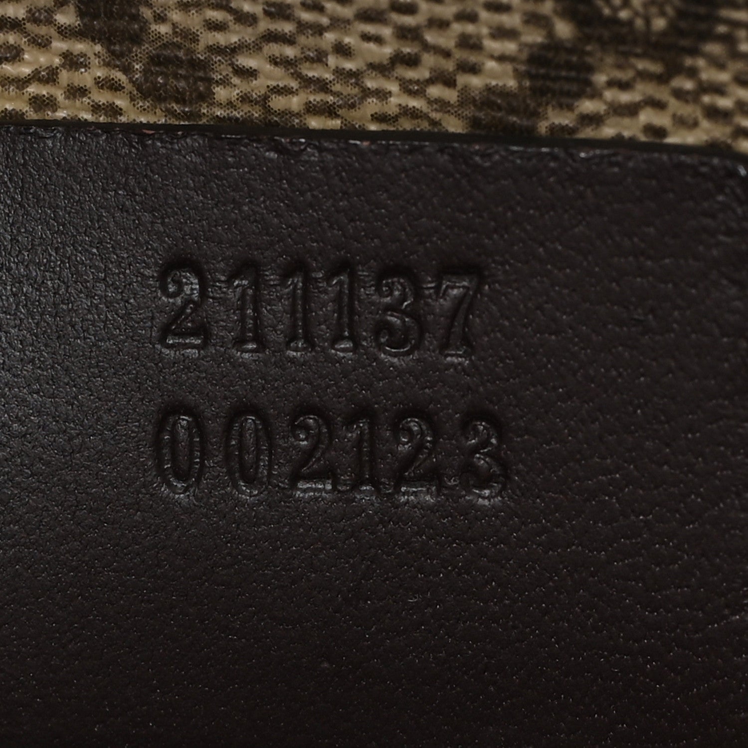 GG Supreme Monogram Medium Zippered Shopping Tote Dark Brown