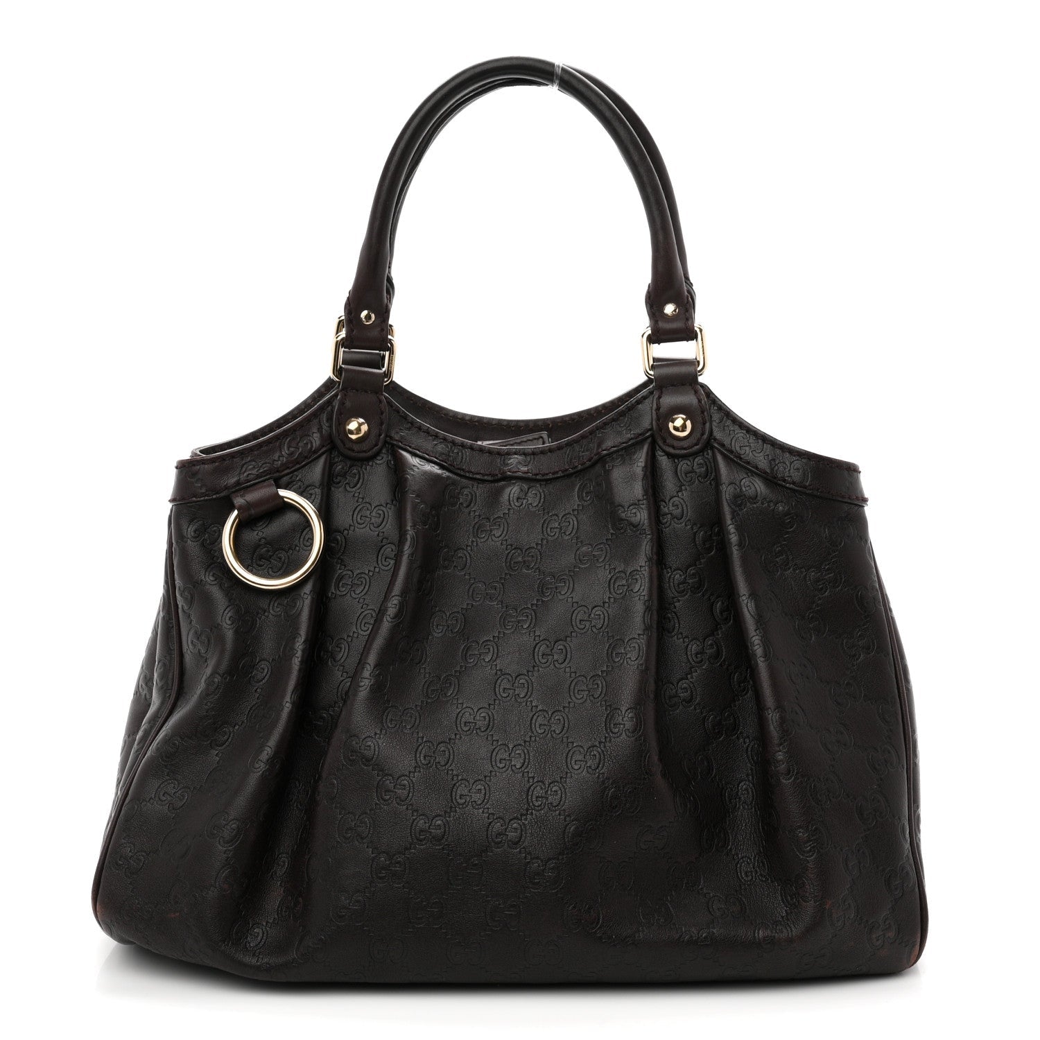 Guccissima Medium Sukey Tote  Chocolate