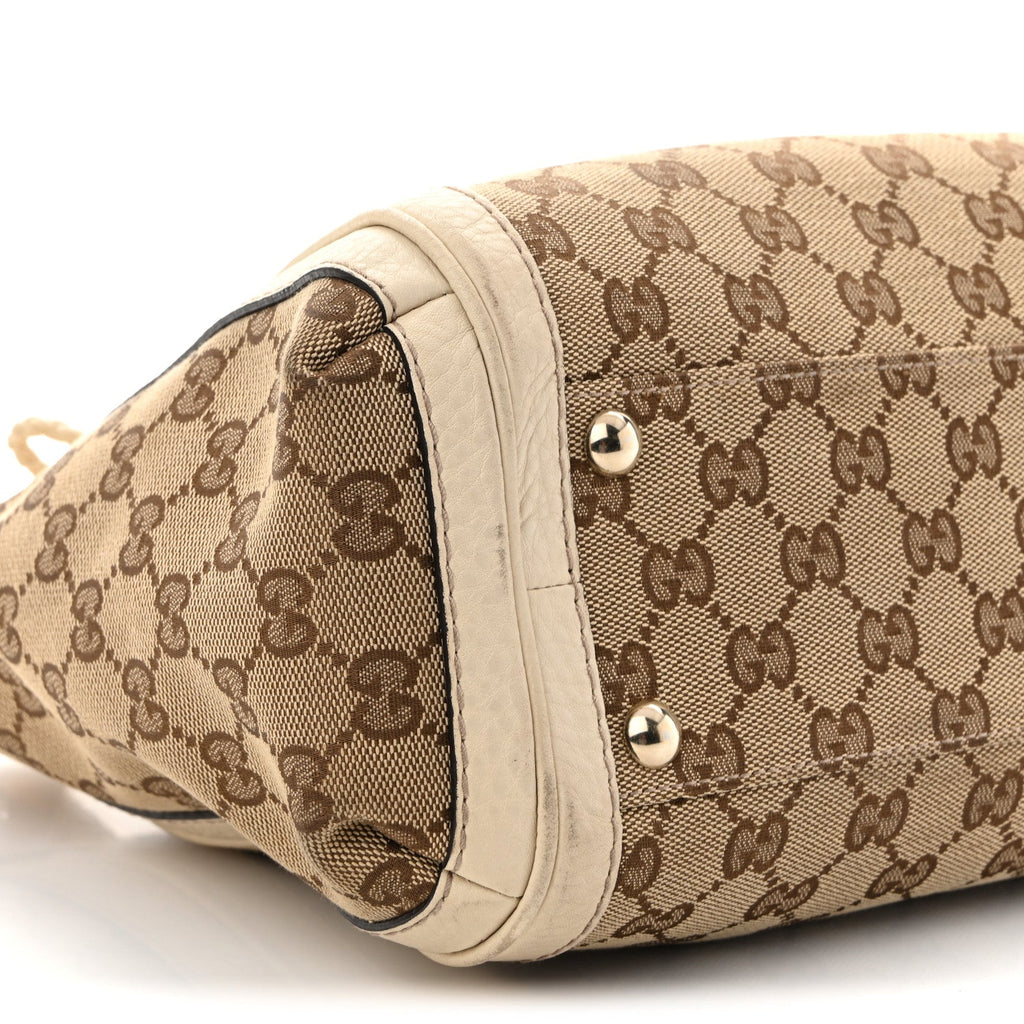 Monogram GG Canvas Small Bella Top Handle Bag Off White
