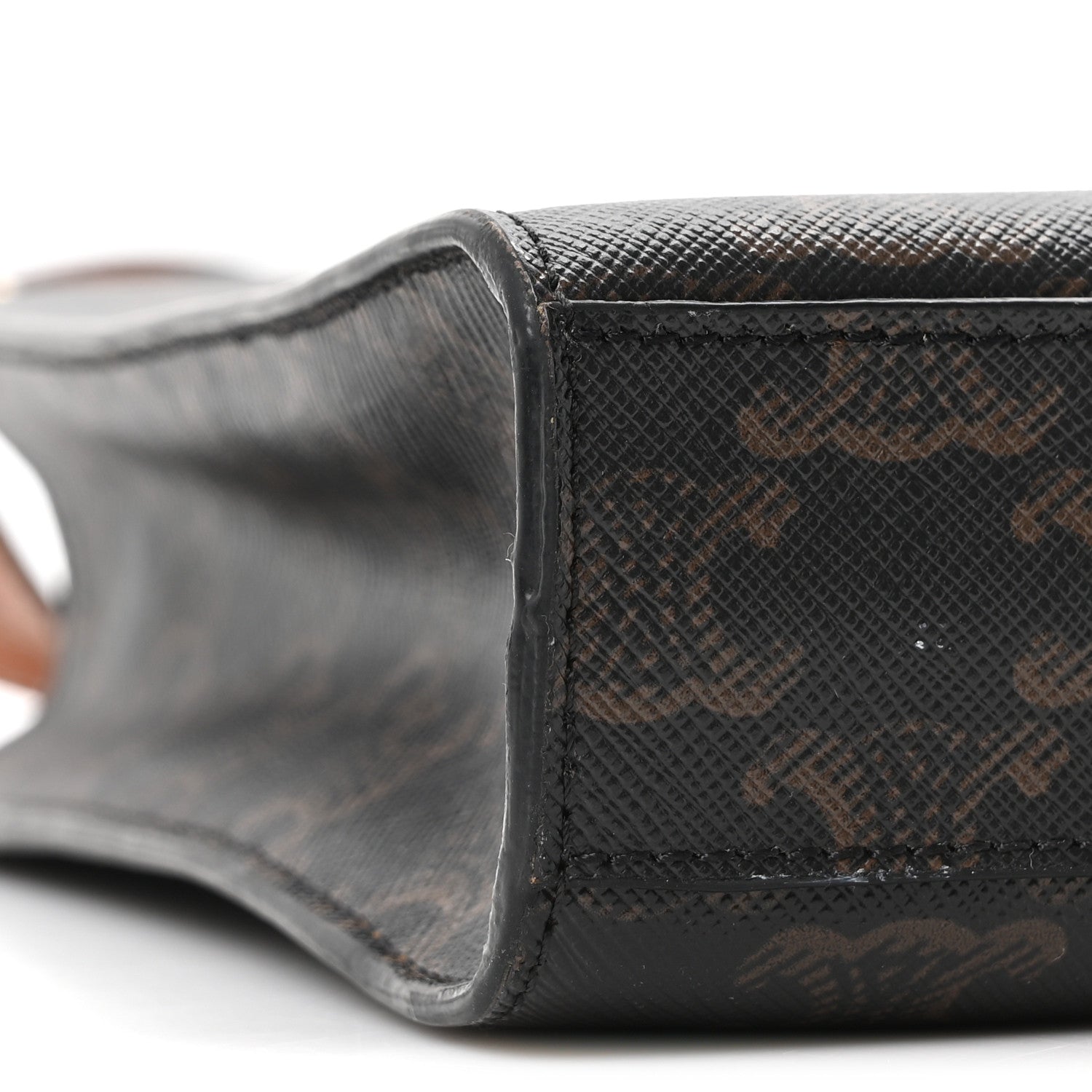 Triomphe Canvas Calfskin Mini Vertical Cabas Tan