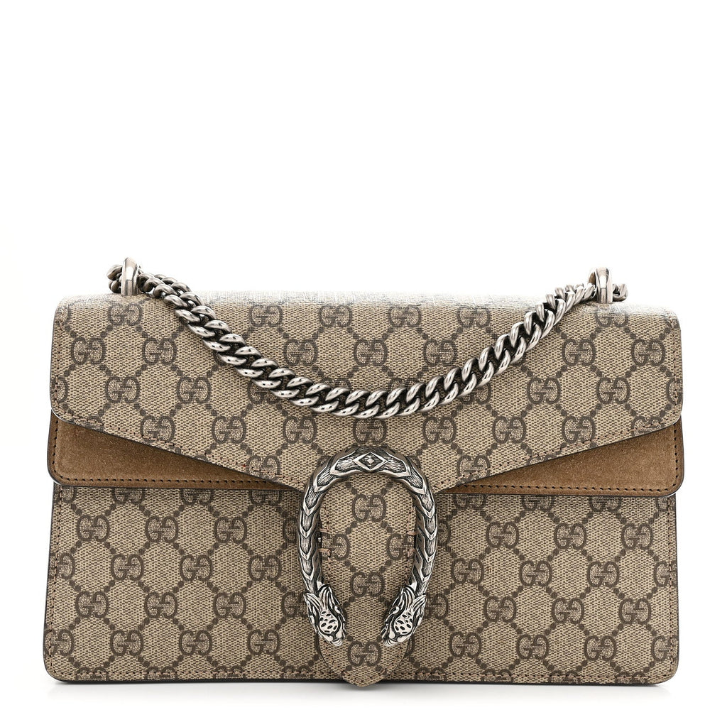 GG Supreme Monogram Small Dionysus Shoulder Bag Taupe