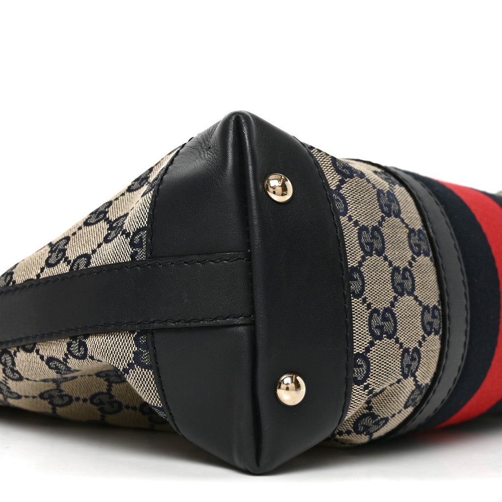 Monogram Vintage Web Medium Hobo Navy