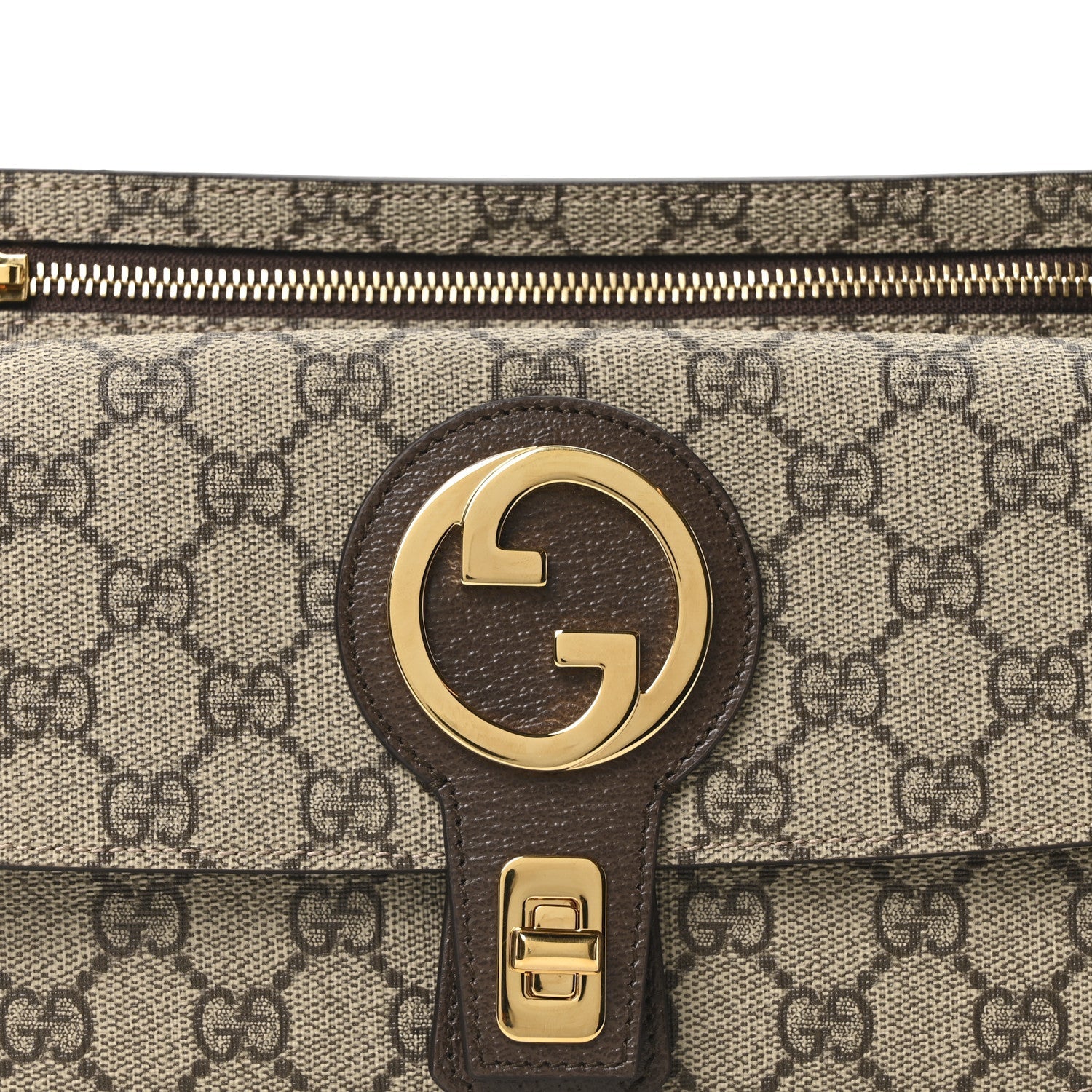 GG Supreme Monogram Textured Dollar Calfskin Blondie Belt Bag Beige Ebony New Acero Beige Ebony New Acero