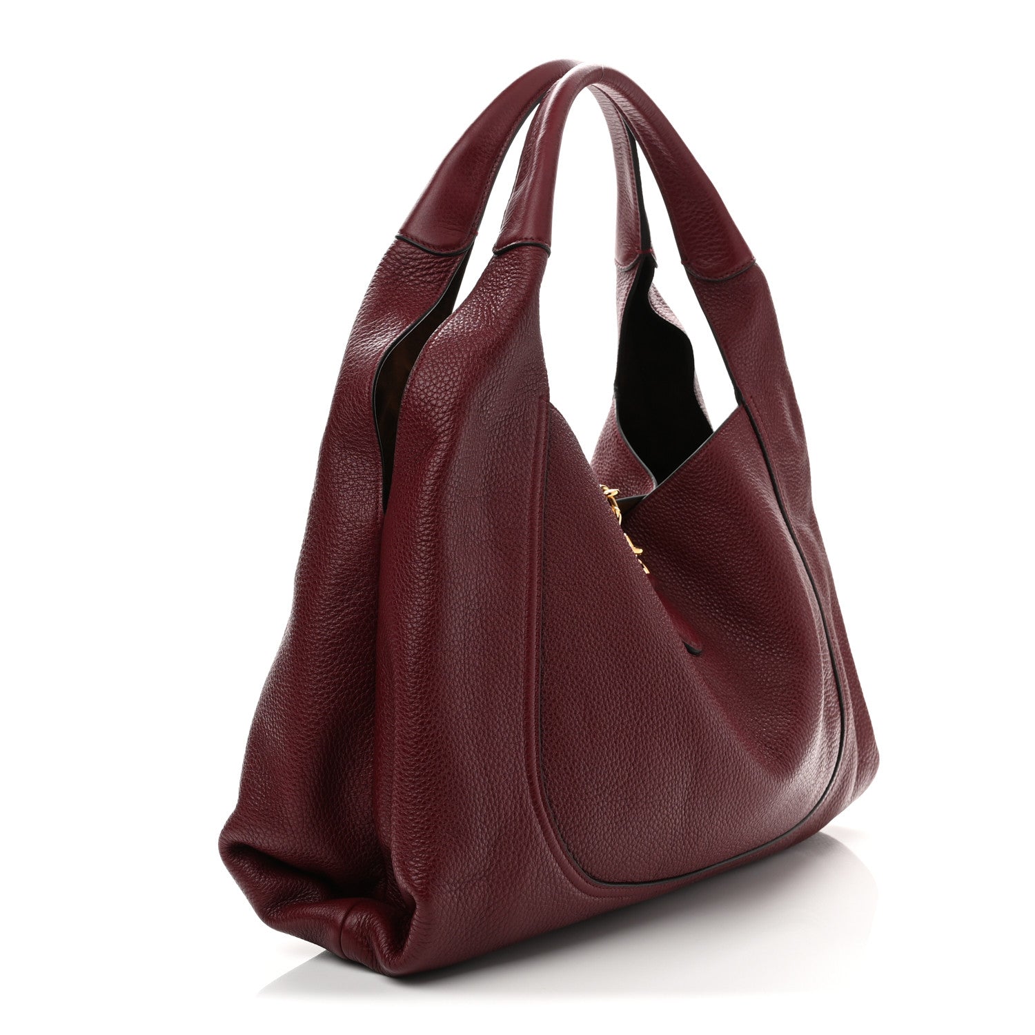 Grained Calfskin Softbit Maxi Shoulder Bag Rosso Ancora Red