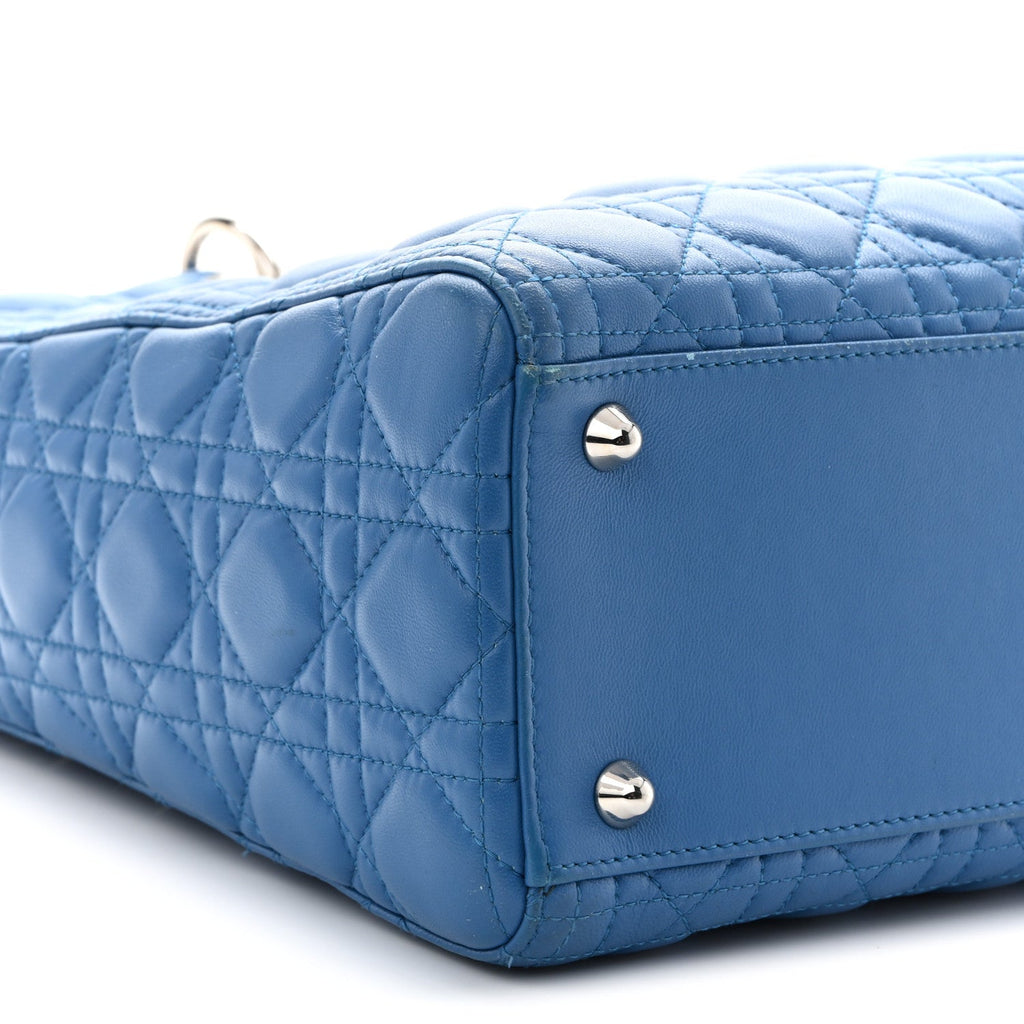 Lambskin Cannage Large Lady Dior Blue