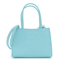 Vegan Leather Small Shopping Bag Pool Blue