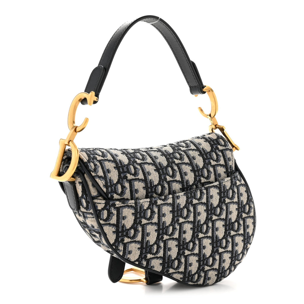 Oblique Mini Saddle Bag Blue