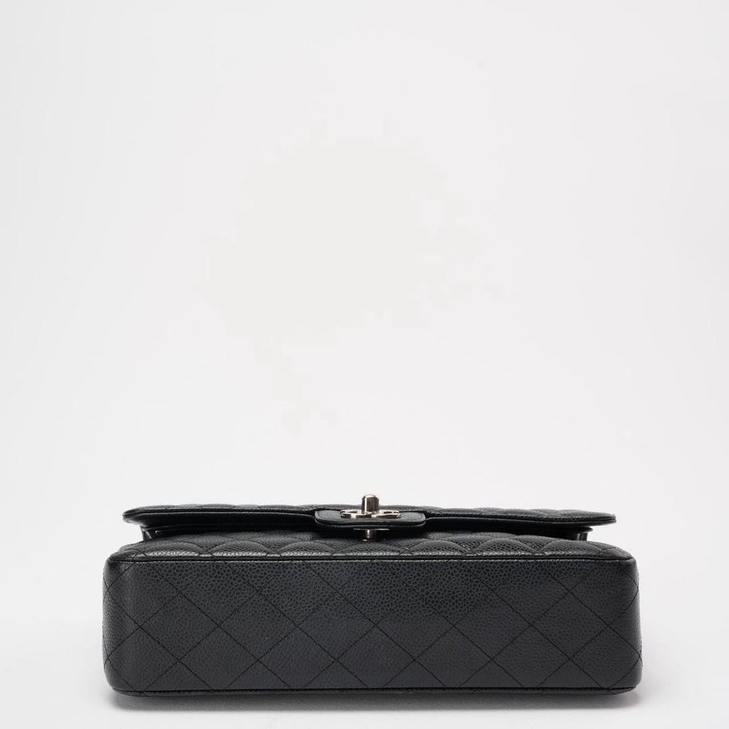 Chanel Black Quilted Caviar Medium Classic Double Flap Bag