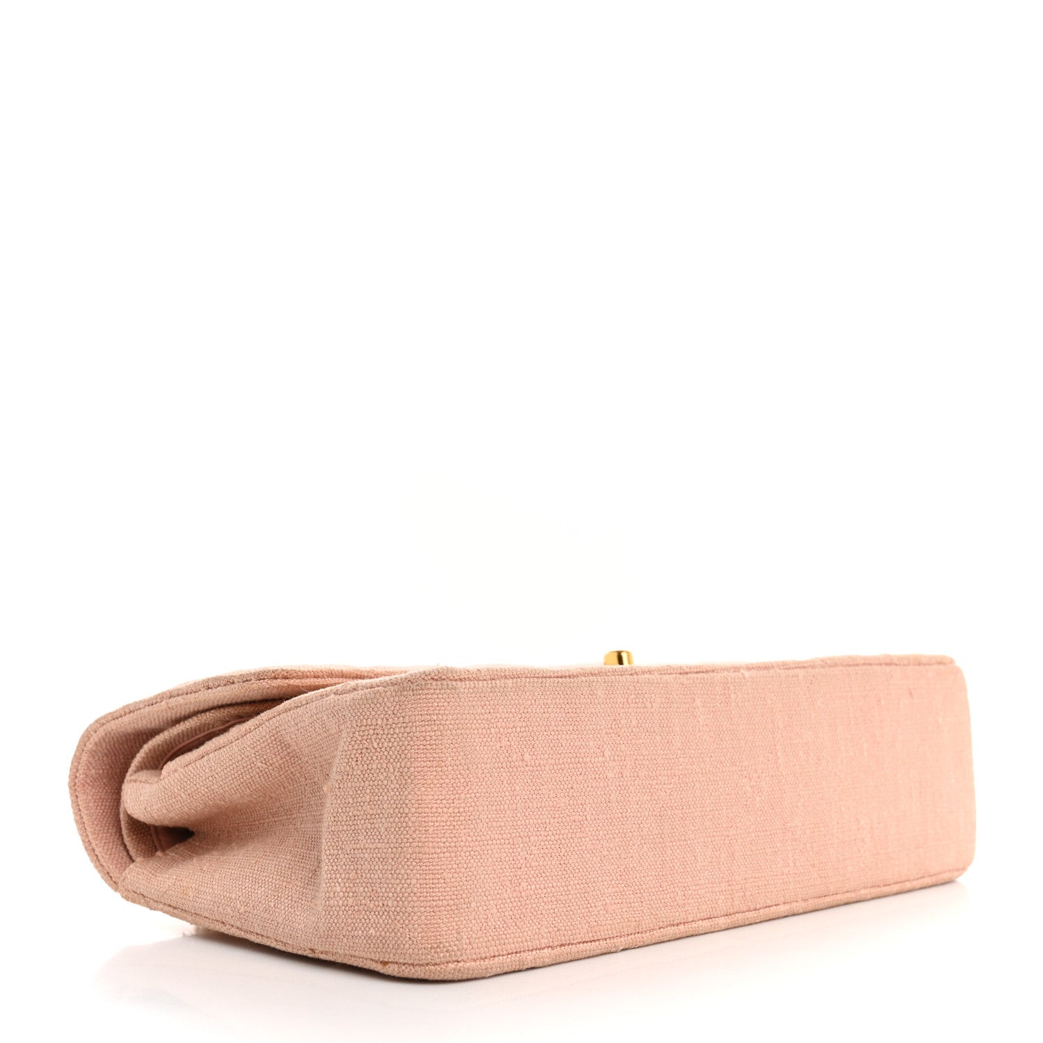 Canvas Quilted Small Double Flap Light Pink
