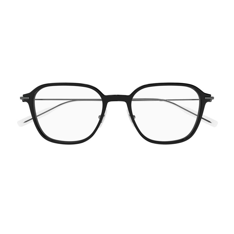 Montblanc Sunglasses Square Full Rim, Black Frame and Clear Demo Lens Lens MB0207O001