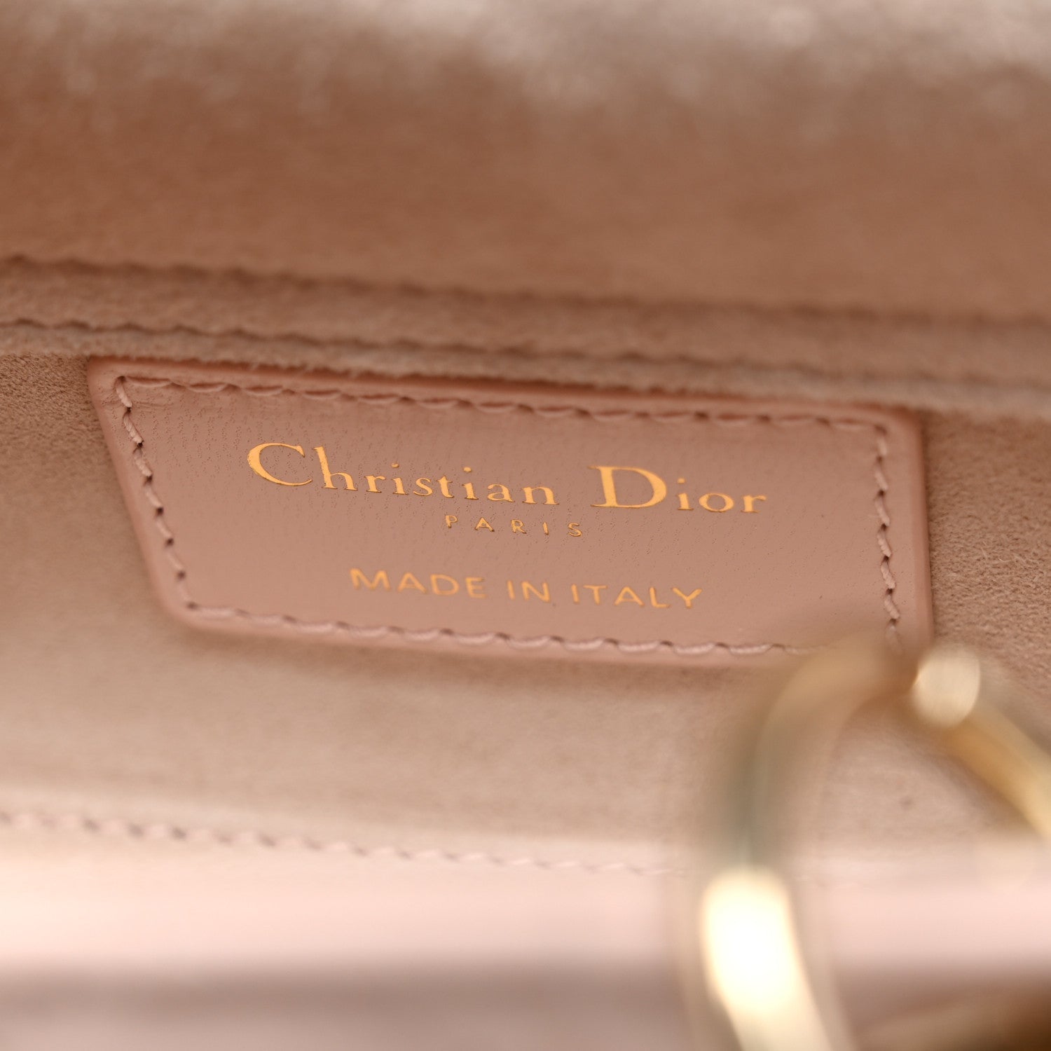 Lambskin Cannage Micro Lady D-Joy Rose Poudre